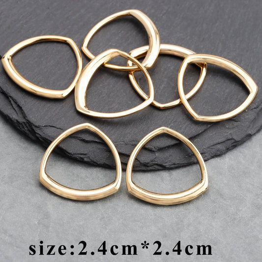 GP638 Gold plated rounded triangle charm