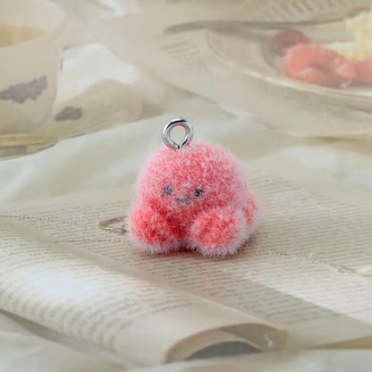 BBB 267 (j) Cray fish Cute Fur 3D Flocking Resin charm ( 1 pc ) ( 15*22 mm )