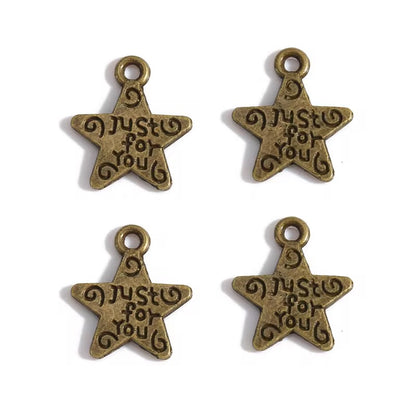 MC01T Star Metal charm ( 1 pc ) High quality Alloy ( 14:12 mm )