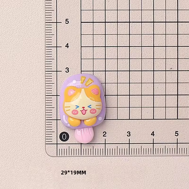 BBB 077 (b) Cute Bear popsicle resin charm ( 1 pc ) with / without Hook