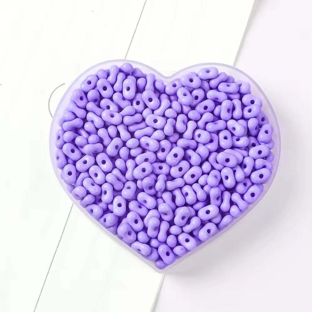 BBB 325 (d) Purple Peanut Shiny Bead ( 1 pc ) UV Plated Acrylic ( 4*6 mm )