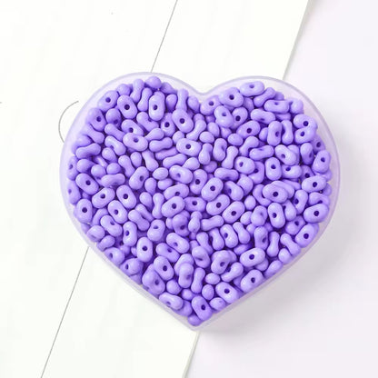 BBB 325 (d) Purple Peanut Shiny Bead ( 1 pc ) UV Plated Acrylic ( 4*6 mm )