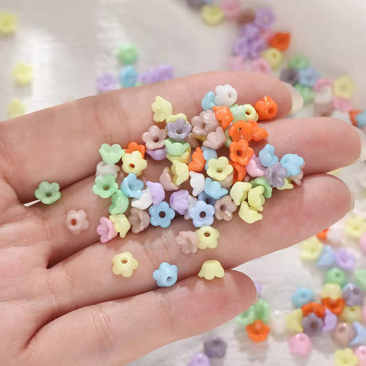 AB08 Tiny Bell Shiny  Bead ( 1 pack - 10 piece ) UV Plated Acrylic ( 6 mm )