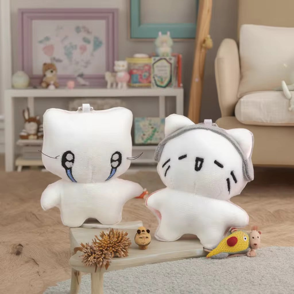 PK 77 Cute Cat 3D Plush Toy Keychain ( 1 pc ) Imported Premium Quality