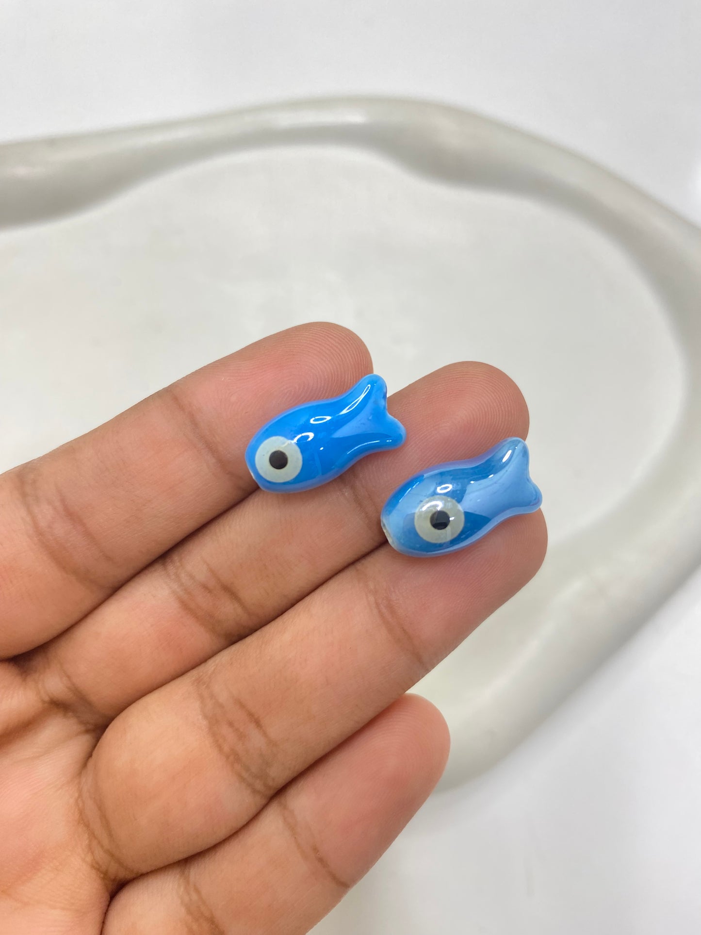 BBB 052 Fish porcelain ceramic bead ( 1 pc )
