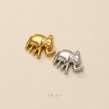 SC16H Elephant charm 18k Gold PVD 316 stainless steel ( 1 pc ) Anti tarnish