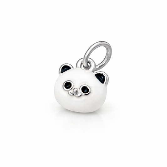 GPC 10 (D) Panda Charm - Premium Collectible Silver plated ( 1 pc ) Anti tarnish ( 12:11 mm )