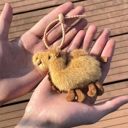 PK 18 Cute Brown Camel 3D Plush Toy Keychain ( 1 pc ) Premium Quality ( 9:11 cm )