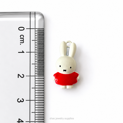 APC04Q Miffy Bunny 3D Charm ( 1 PC ) Premium Alloy Printed