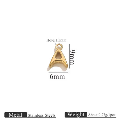 SC14H Alphabets Tiny Bubble charm 18k Gold PVD plated 316 stainless steel ( 1 pc ) Anti tarnish