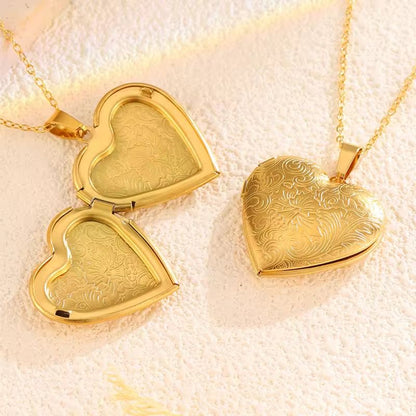 NSJ18C locket - 18k Gold PVD plated 316 stainless steel - Anti tarnish