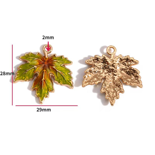 BBB 416 (g) Autumn Leaves Enamel Charm ( 1 pc ) High Quality Shine