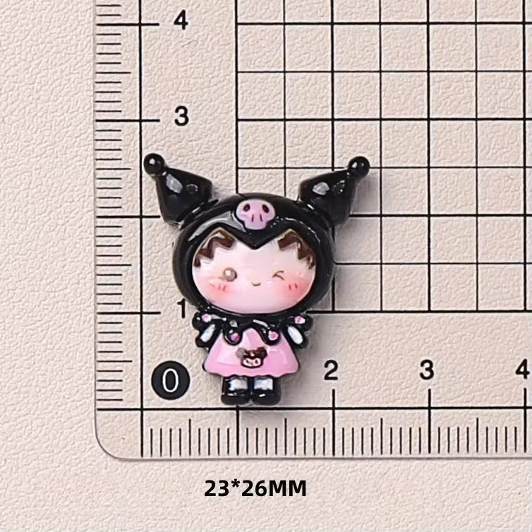 BBB 072 (d) Drag ball cartoon kawaii themed resin charm ( 1 pc ) with / without Hook