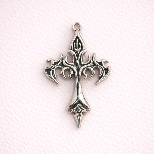 BBB 364 (b) Vintage Cross Gothic charm Alloy Premium ( 1 pc ) Anti Tarnish ( 35:55 mm )