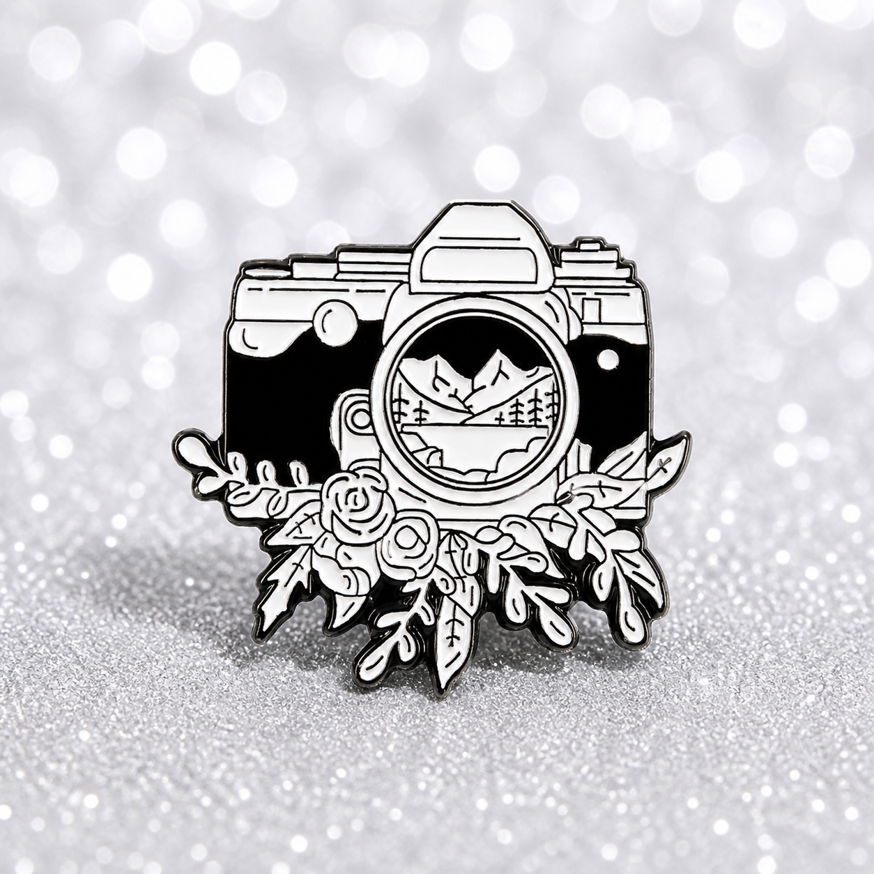PK 119 Camera Enamel Pin Badge ( 1 pc ) Imported Premium Quality
