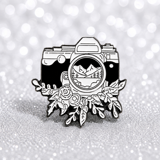PK 119 Camera Enamel Pin Badge ( 1 pc ) Imported Premium Quality