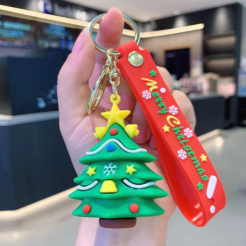 Decorated Tree Merry Christmas Cute 3D Kawaai Keychain ( 1 pc ) PVC Premium Finish