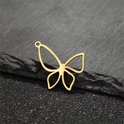 SC13K Butterfly Dainty Charm 18k gold PVD 316 Stainless steel ( 1 pc ) Anti tarnish ( 20*16 mm )