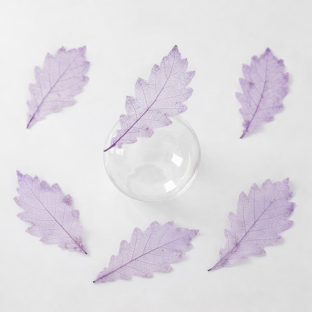 DF 30 Purple Autumn Pressed Dried Leaf ( 1 pc ) Plain dried flower for Resin Art