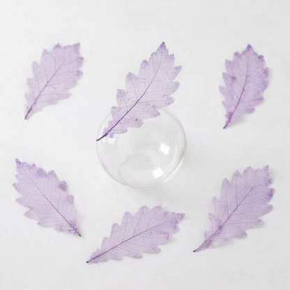 DF 30 Purple Autumn Pressed Dried Leaf ( 1 pc ) Plain dried flower for Resin Art