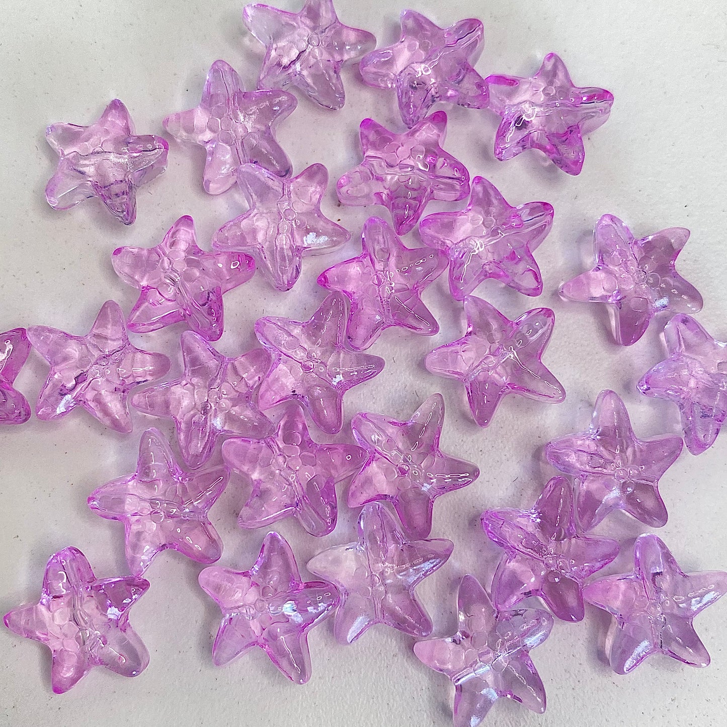 BBB 259 (f) Light Transparent Purple Starfish glass bead ( 1 pc ) Lampwork Bead ( 15 mm )