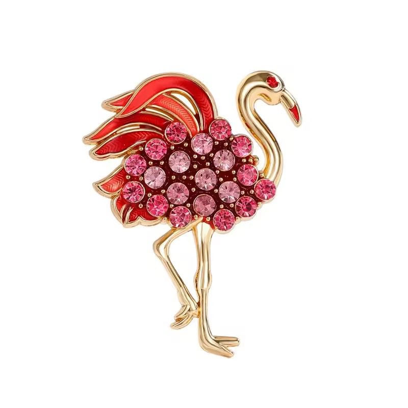 BR 104 Flamingo Zircon Brooch ( 1 PC ) Anti Resistant