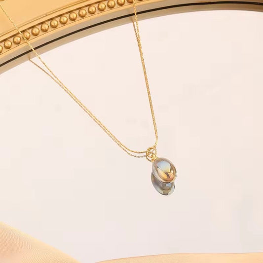 SJ 701 Waterdrop Dainty Necklace - 18k Gold PVD plated stainless steel - Anti tarnish