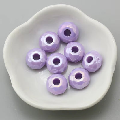 BBB 237 (i) Light Purple Big Faceted Rondelle Luminous Shiny Bead ( 1 pc ) UV Plated Acrylic ( 14 mm )
