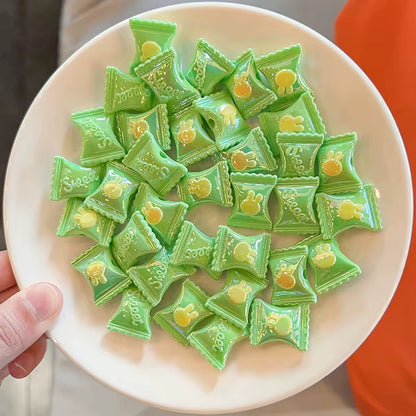 BBB 239 (b) Light Green Rabbit candy Luminous Shiny Bead ( 1 pc ) UV Plated Acrylic ( 22:17 mm )