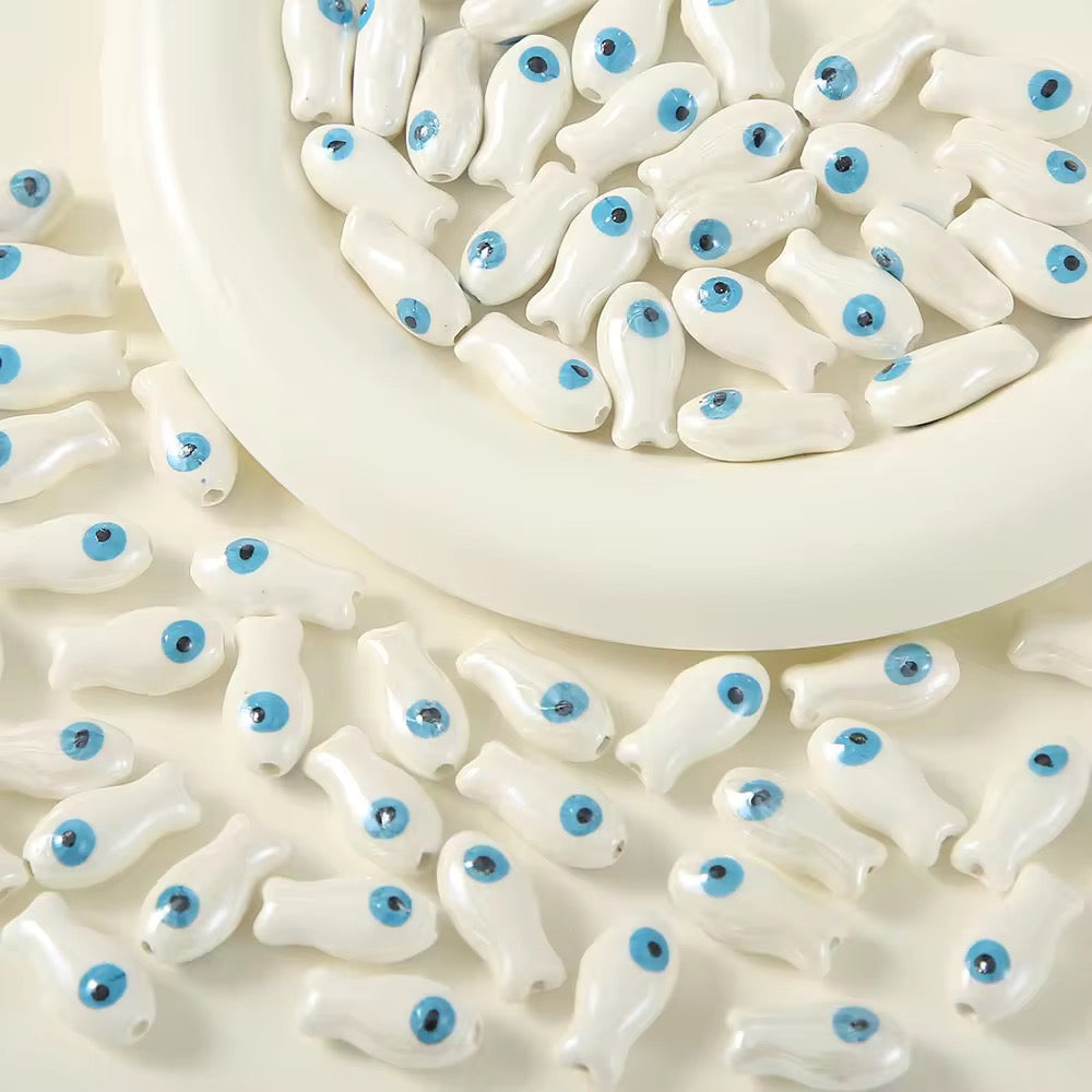 BBB 052 Fish porcelain ceramic bead ( 1 pc )