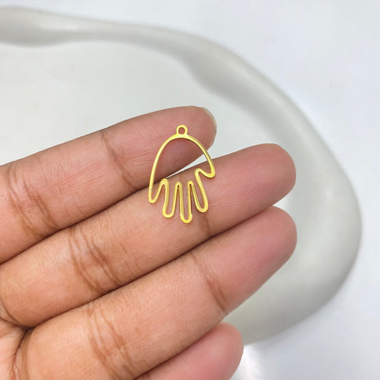 B 2193 Hollow hand charm ( 1 pc )