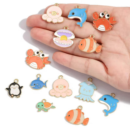 BBB 423 Ocean Them Enamel bundle Charm ( 1 set - 10 pc ) High Quality Shine