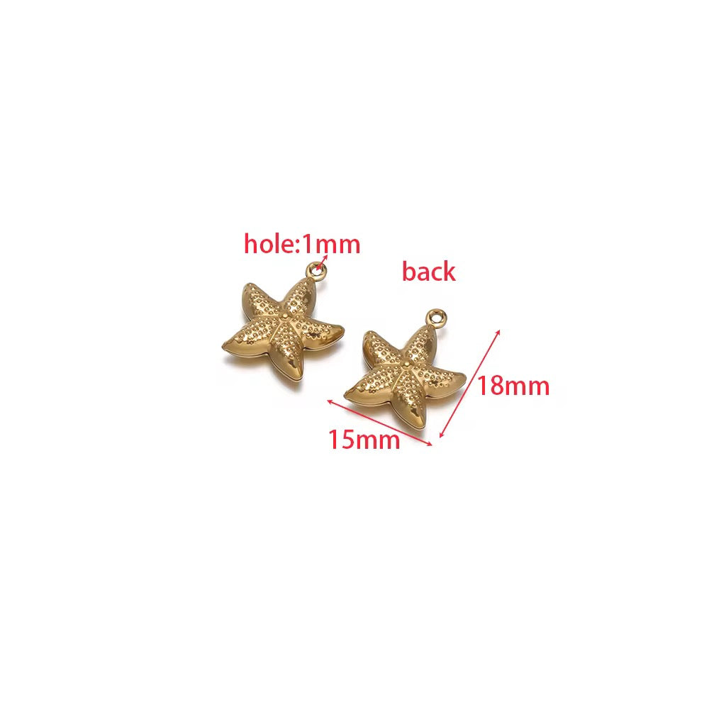 SC16L Starfish charm 18k Gold PVD 316 stainless steel ( 1 pc ) Anti tarnish