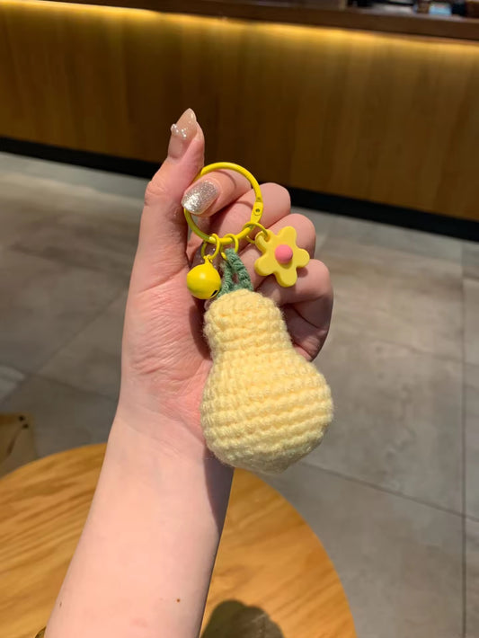 PK 50 Cute Fruit 3D wool Plush Toy Keychain ( 1 pc ) Imported Premium Quality