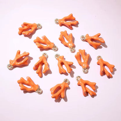 EC07M Coral Branch 3D enamel charm ( 1 pc ) Tarnish Resistant ( 16:10:5 mm )