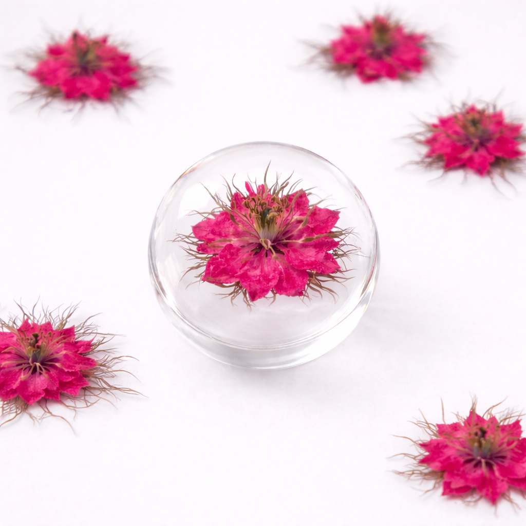 DF 31 Bright Pink Jasmine Pressed Dried Flower ( 1 pc ) Plain dried flower for Resin Art
