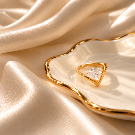 RSJ26D Ring 18k Gold PVD plated - Solviera