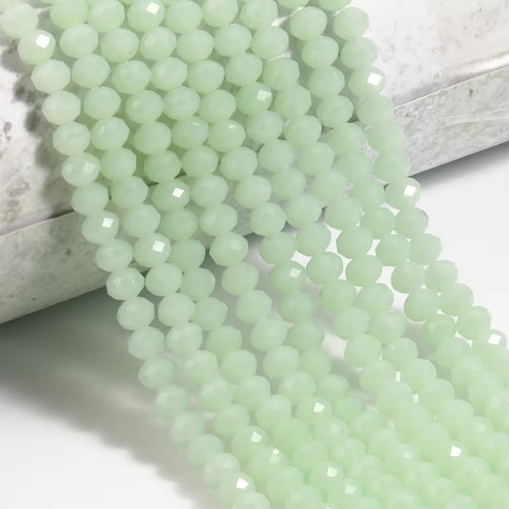 BBB 432 Faceted Rondelle Crystal glass beads ( 1 pc ) premium cut