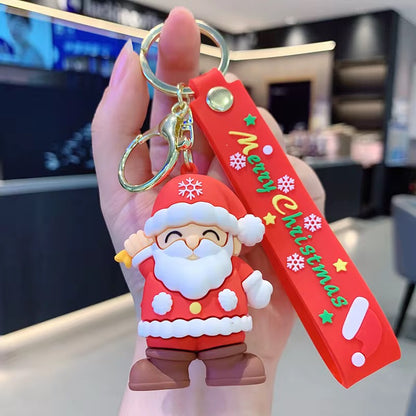 Santa Merry Christmas Cute 3D Kawaai Keychain ( 1 pc ) PVC Premium Finish