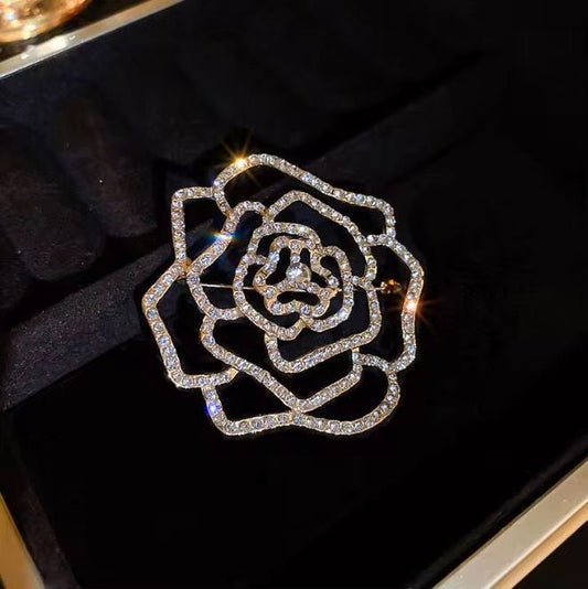 BR 45 Rose Zircon brooch  ( 1 PC ) Anti Resistant