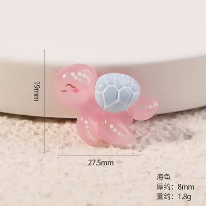 BBB 315 (f) Tortoise Ocean Resin charm ( 1 pc ) with Hook