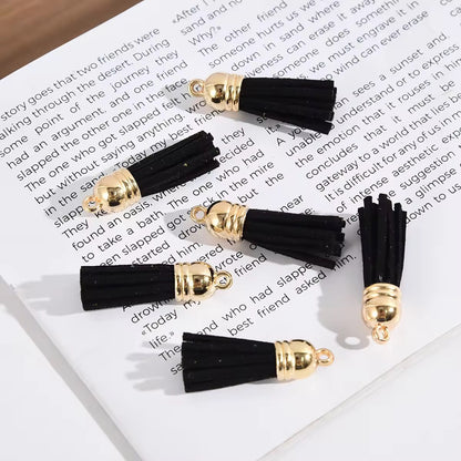 BBB 429 Plush Tassel with gold plated cap For Keychains ( 1 pc ) Premium leather quality