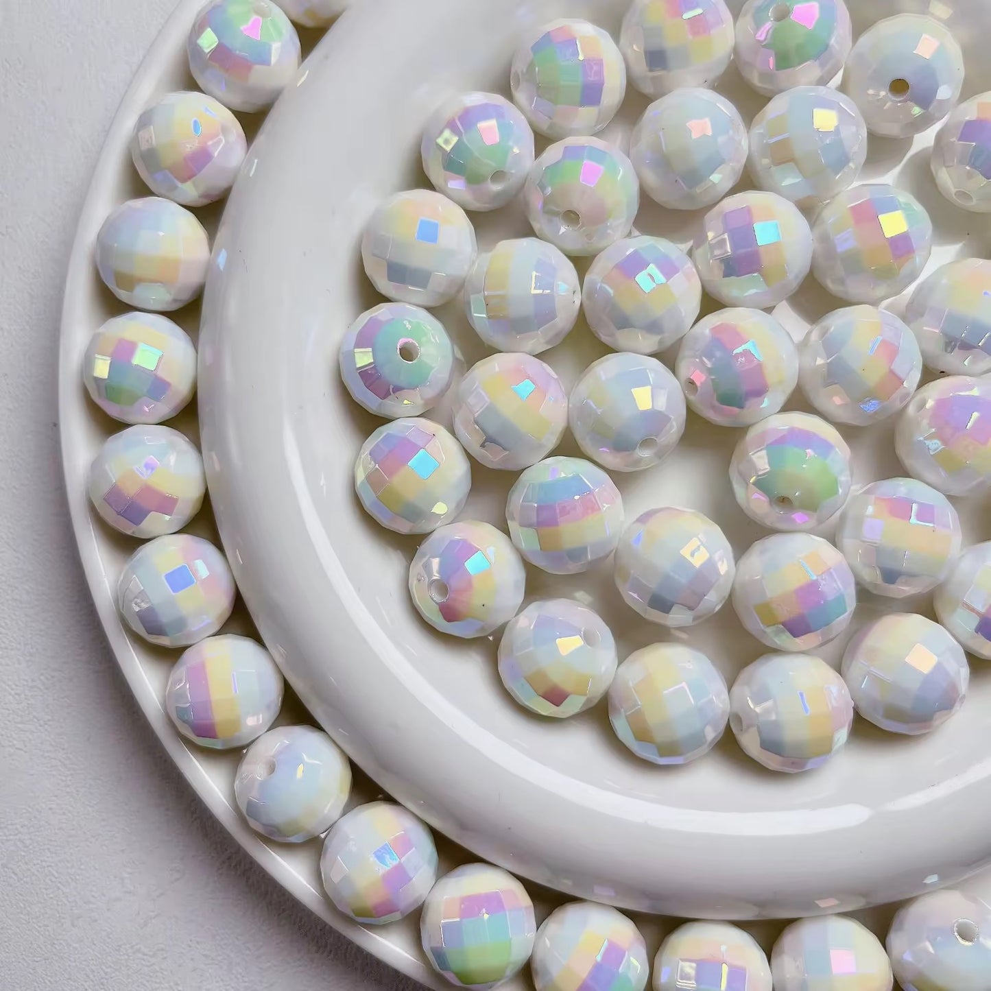 AB01 Disco Ball Luminous Bead ( 1 pc ) UV Plated Acrylic ( 16 mm )
