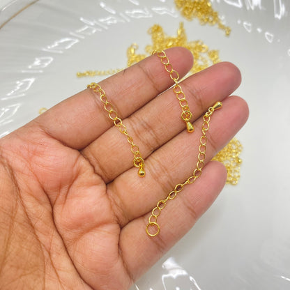 SS 844 18k gold plated chain extension  Material ( 1 pc ) Anti tarnish