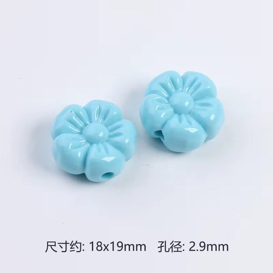 BBB 264 (c) Light Blue Cherry Shiny Big Bead ( 1 pc ) Solid Acrylic ( 18:19 mm )