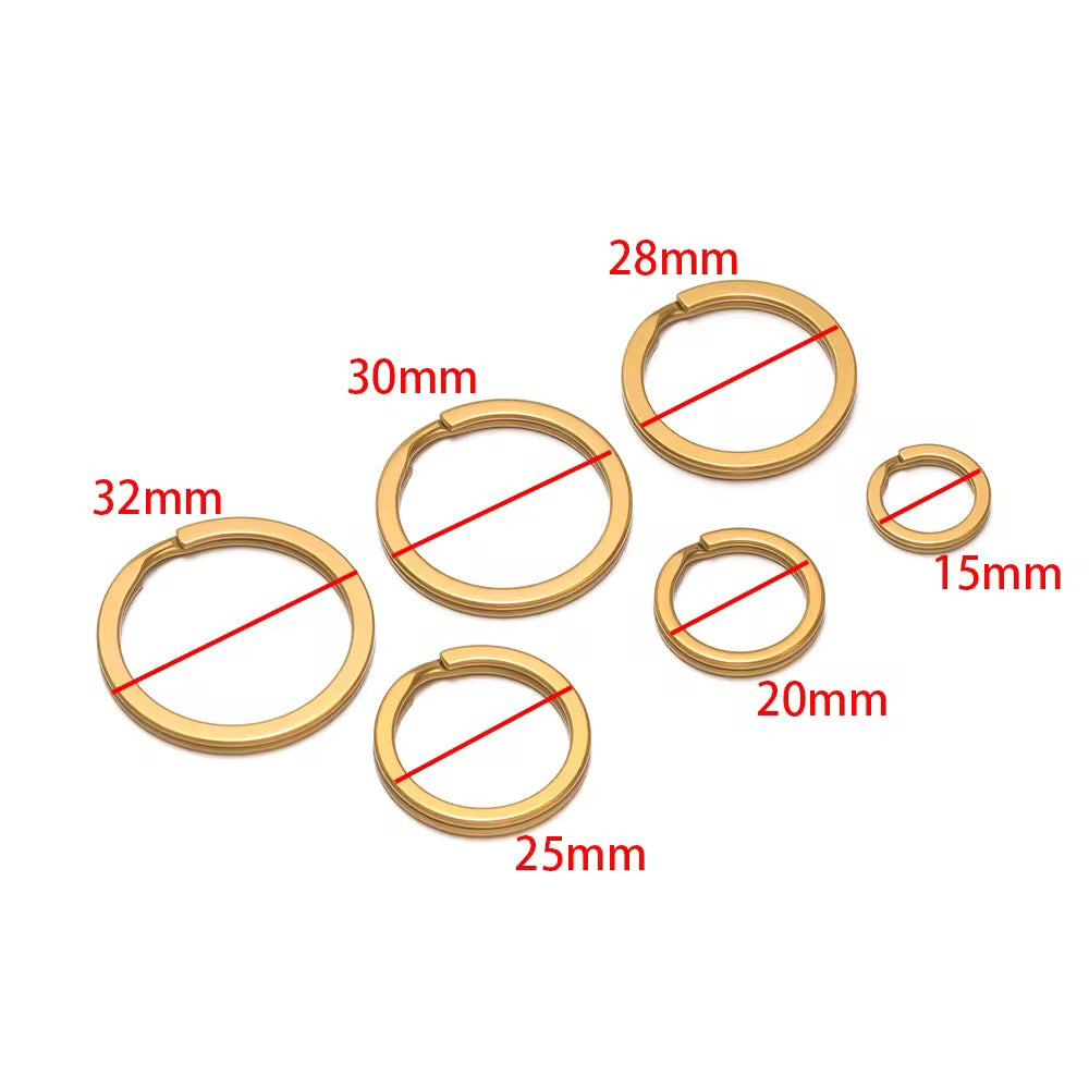 SS 1395 Key Ring 25mm 18k Gold PVD plated 316 Stainless steel ( 1 pc ) Anti tarnish