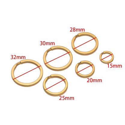 SS 1395 Key Ring 25mm 18k Gold PVD plated 316 Stainless steel ( 1 pc ) Anti tarnish