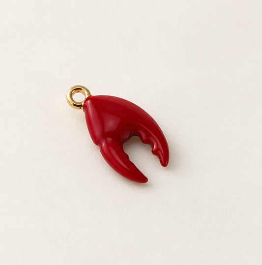 PC07C Red Lobster Claw Premium 3D Bead Charm - 14k Gold plated ( 1 pc ) Premium Collectible | Anti tarnish