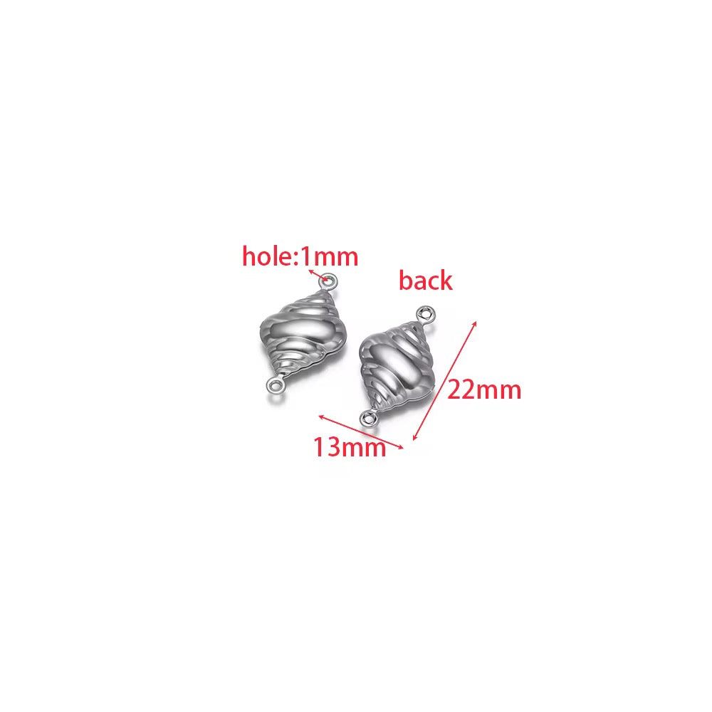 SC17A Conch Connector charm 18k Gold PVD 316 stainless steel ( 1 pc ) Anti tarnish