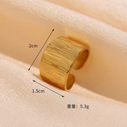 RSJ04A Geometric Simple Ring Adjustable - 18k Gold PVD plated 316 stainless steel - Anti tarnish
